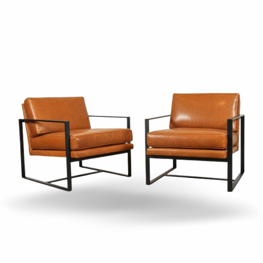Metal + Leather Chairs