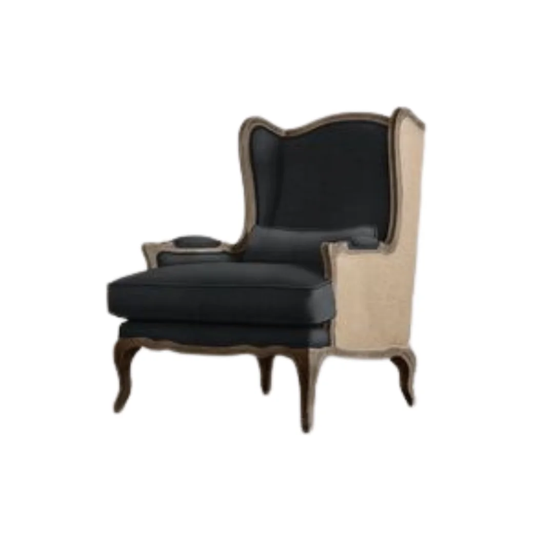 Accent Chairs Wood Fabric