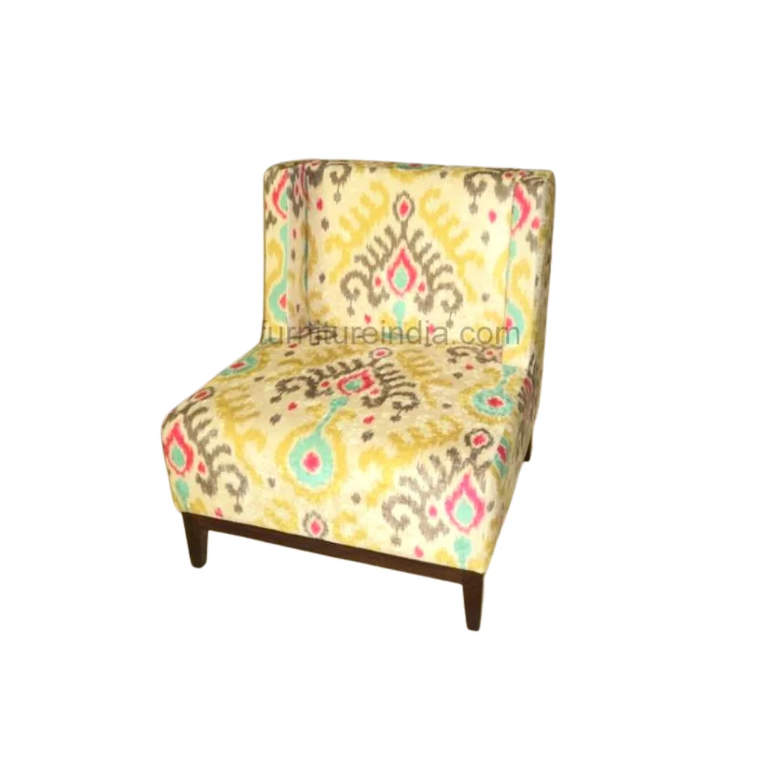 Accent Chairs Wood Fabric