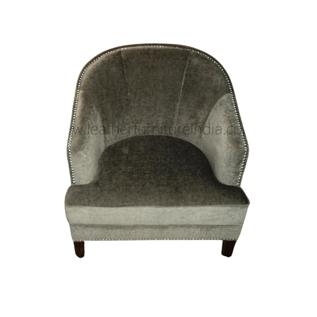 Accent Chairs Wood Fabric