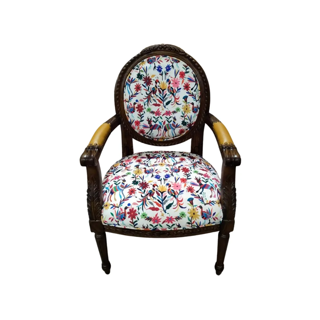 Accent Chairs Wood Fabric