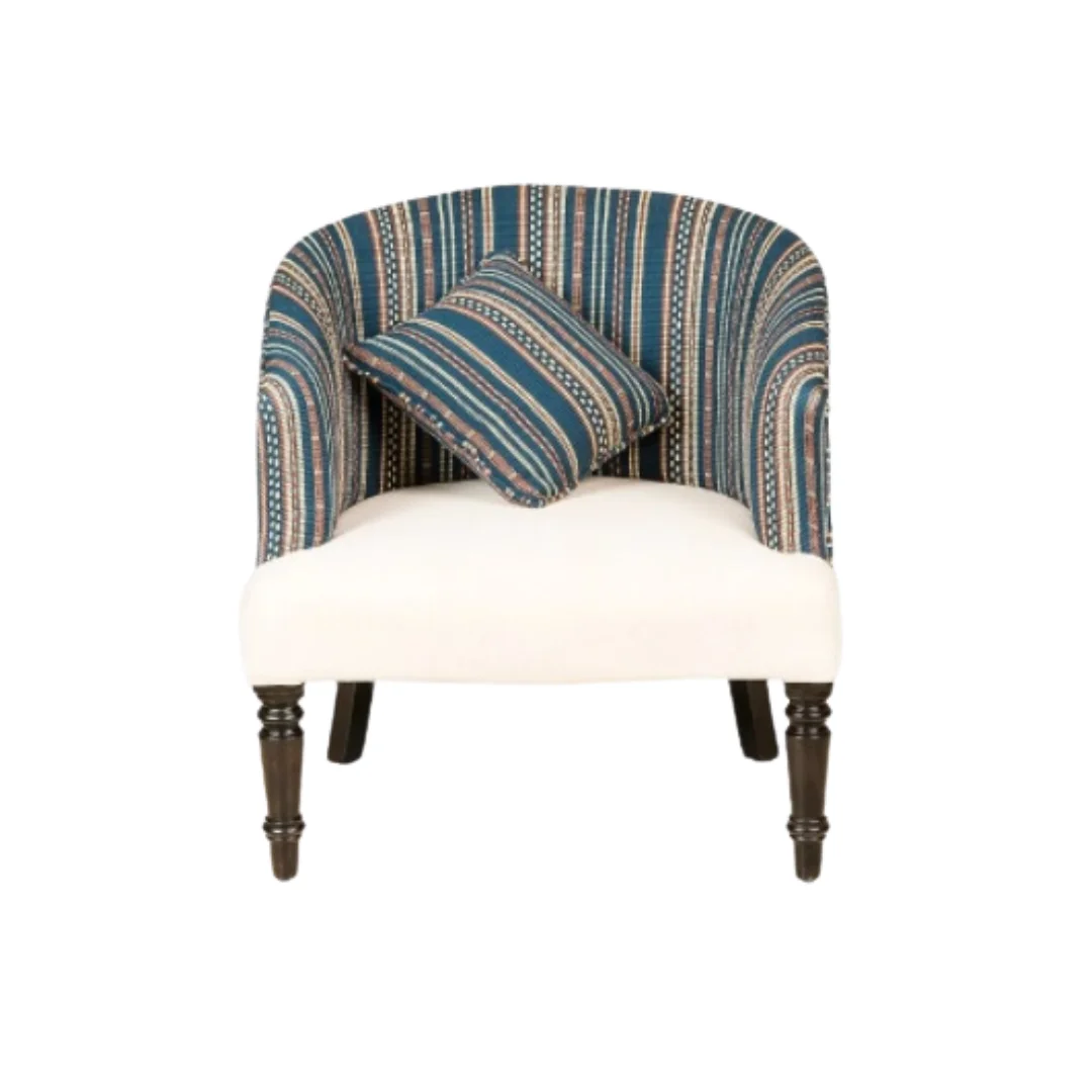 Accent Chairs Wood Fabric