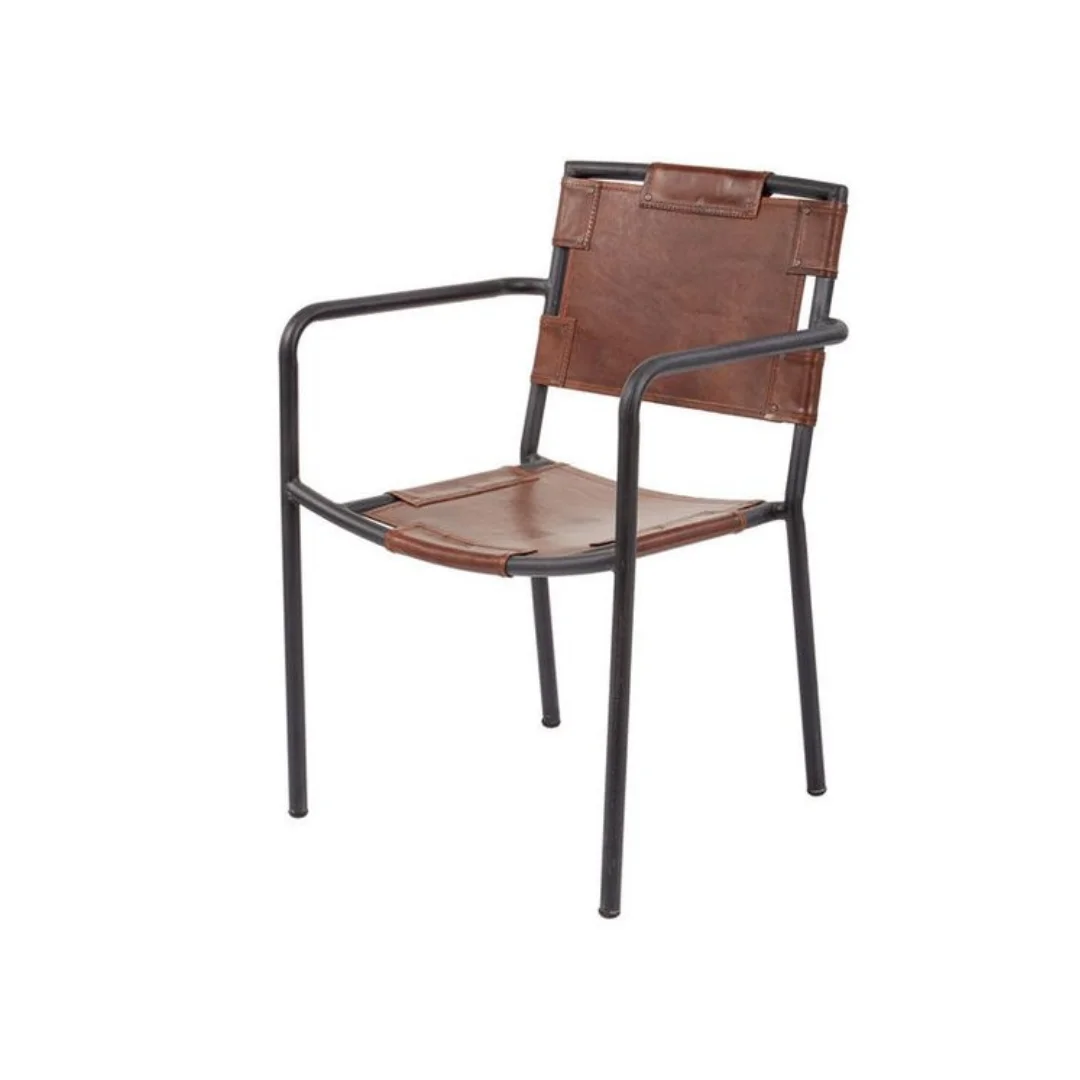 Metal + Leather Chairs