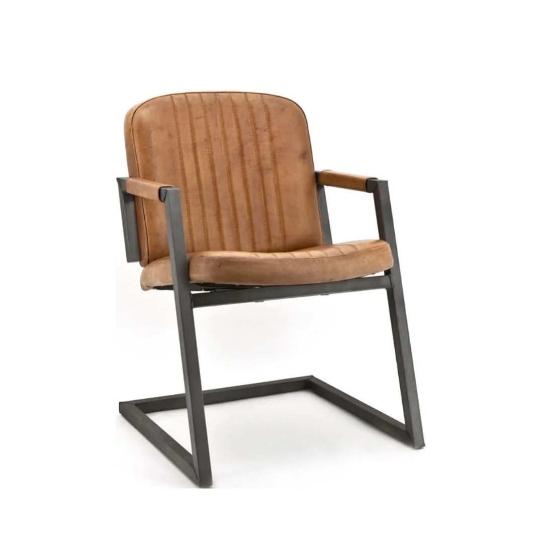 Metal + Leather Chairs