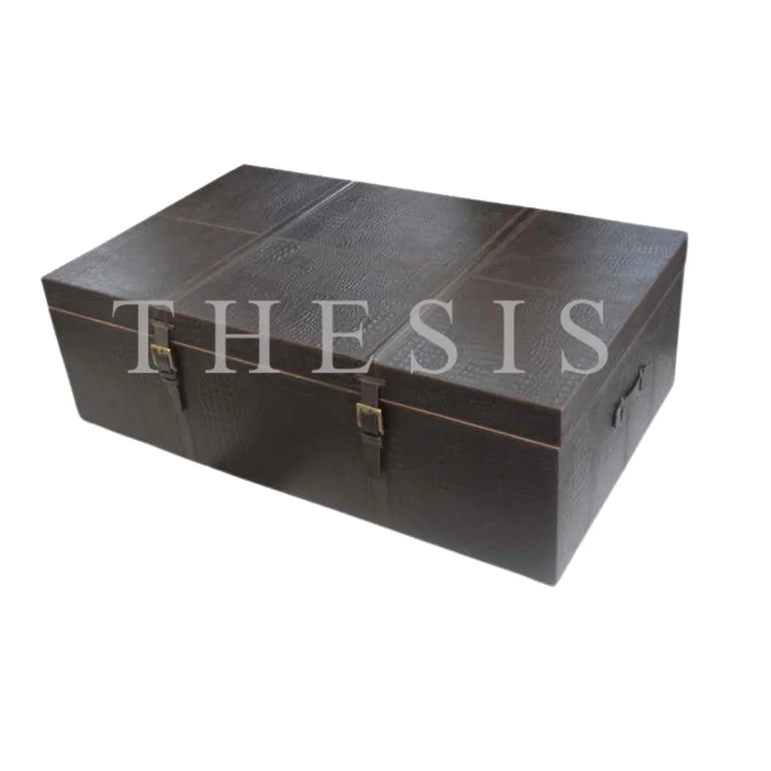 Leather Center  Side Table