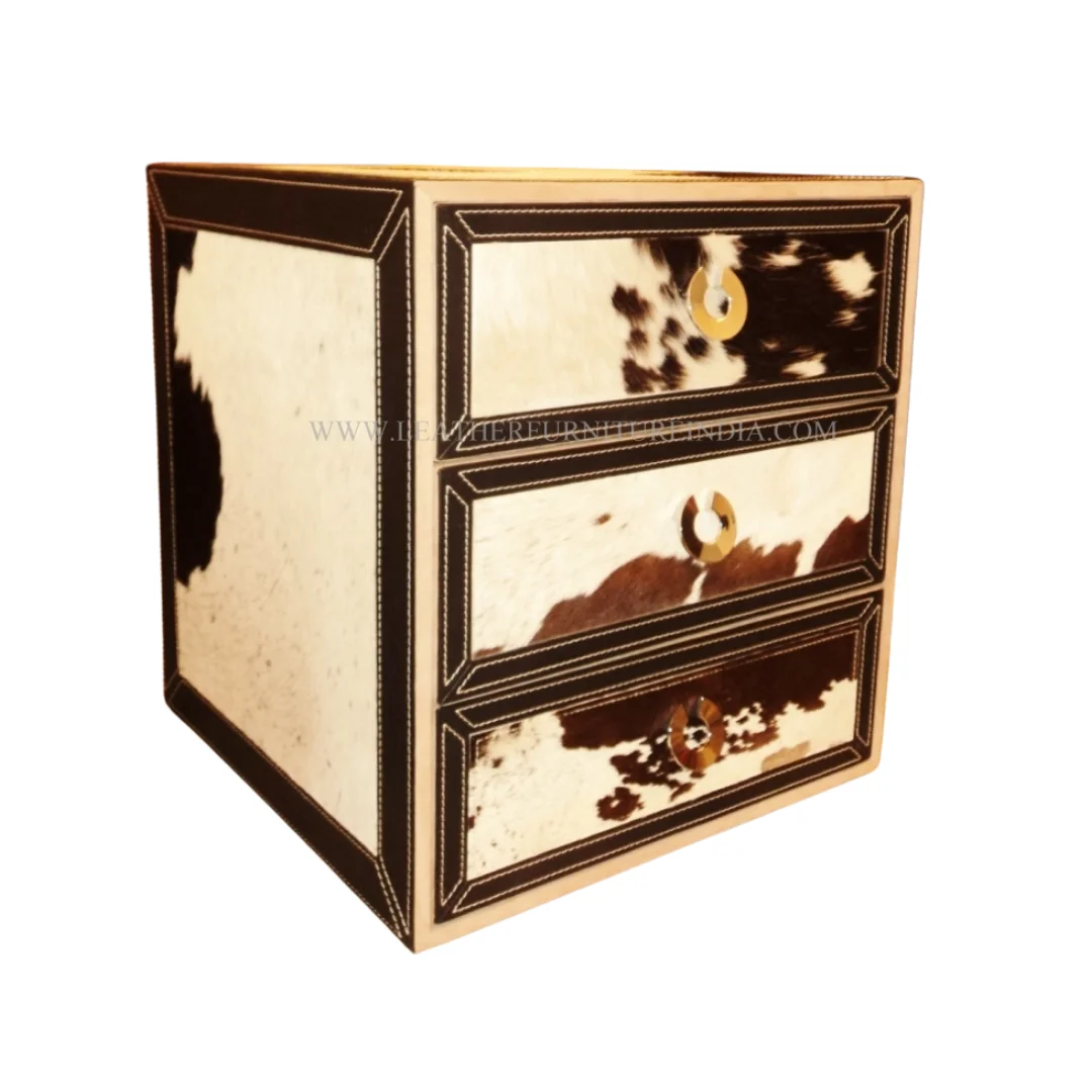 Leather Center  Side Table