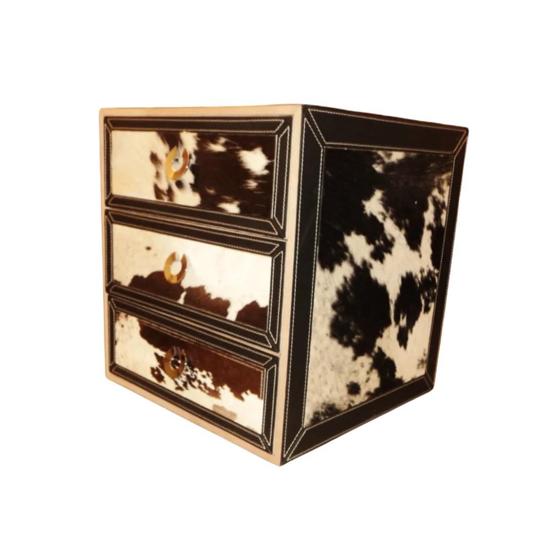 Leather Center  Side Table
