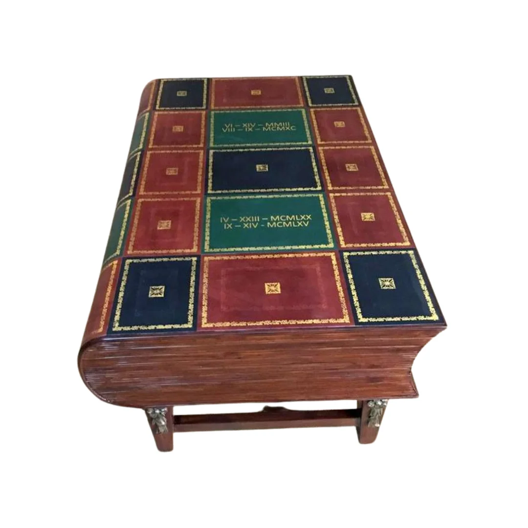Leather Center  Side Table