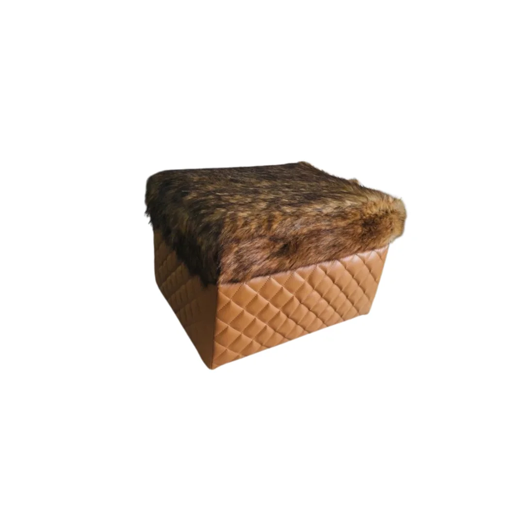 Leather Ottoman & Pouf